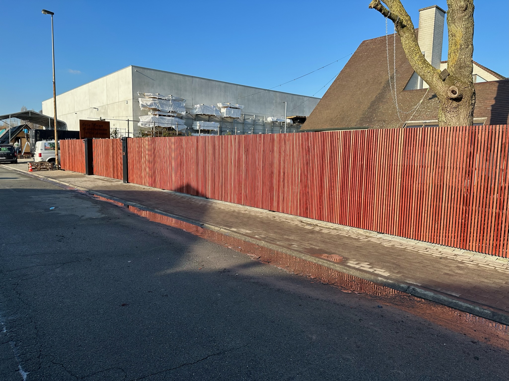 Houten afsluiting tropisch hout